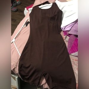 Brown halter romper
